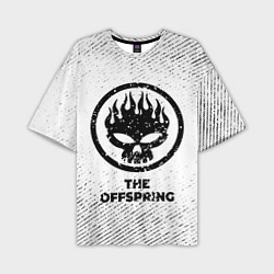 Мужская футболка оверсайз The Offspring с потертостями на светлом фоне