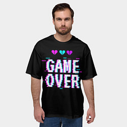 Футболка оверсайз мужская Game Over Pixels, цвет: 3D-принт — фото 2