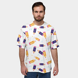 Футболка оверсайз мужская Карандашики, цвет: 3D-принт — фото 2