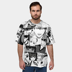 Футболка оверсайз мужская Игра Дарвина паттерн, цвет: 3D-принт — фото 2