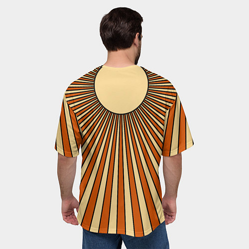 Мужская футболка оверсайз Polynesian tiki CALM / 3D-принт – фото 4