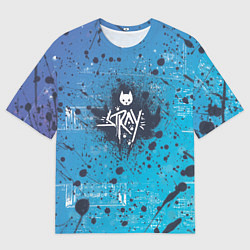 Мужская футболка оверсайз Stray приключение котика
