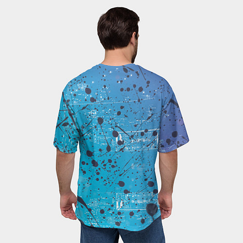 Мужская футболка оверсайз Stray приключение котика / 3D-принт – фото 4