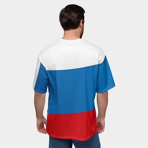 Мужская футболка оверсайз Im Russian / 3D-принт – фото 4