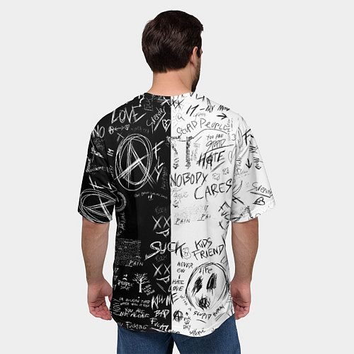 Мужская футболка оверсайз Коми сан гот - проблемы с общением / 3D-принт – фото 4