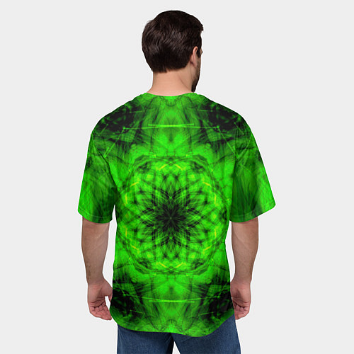 Мужская футболка оверсайз Abstract Flower / 3D-принт – фото 4