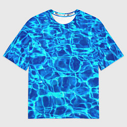 Футболка оверсайз мужская Текстура поверхности воды, цвет: 3D-принт
