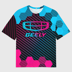 Футболка оверсайз мужская Geely - neon gradient, цвет: 3D-принт