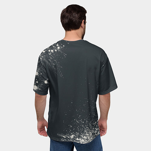 Мужская футболка оверсайз Артур зубастый волк / 3D-принт – фото 4