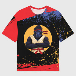 Футболка оверсайз мужская Карате горилла, цвет: 3D-принт