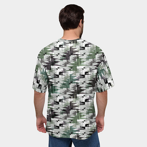 Мужская футболка оверсайз Абстрактный камуфляжный светлый / 3D-принт – фото 4