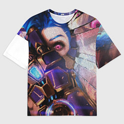 Футболка оверсайз мужская Jinx Arcane коллаж, цвет: 3D-принт