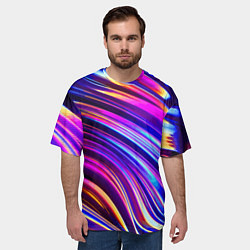 Футболка оверсайз мужская Яркая цветная композиция, цвет: 3D-принт — фото 2