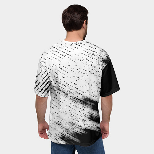 Мужская футболка оверсайз Worlds okayest driver - white / 3D-принт – фото 4