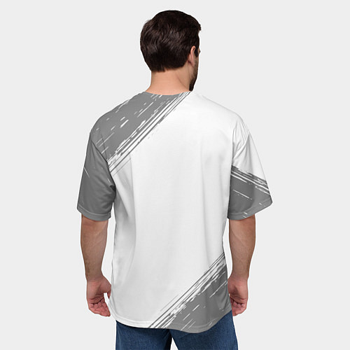 Мужская футболка оверсайз Не спорь с лучшим архитектором - на светлом фоне / 3D-принт – фото 4