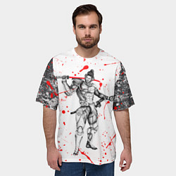 Футболка оверсайз мужская Metal gear rising blood, цвет: 3D-принт — фото 2