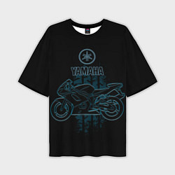 Мужская футболка оверсайз Yamaha moto theme