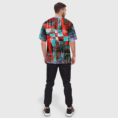 Мужская футболка оверсайз Авангардная композиция - вертушка / 3D-принт – фото 4