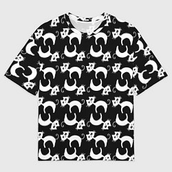 Мужская футболка оверсайз Крадущиеся Коты