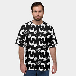 Футболка оверсайз мужская Крадущиеся Коты, цвет: 3D-принт — фото 2