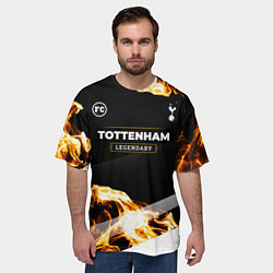 Футболка оверсайз мужская Tottenham legendary sport fire, цвет: 3D-принт — фото 2