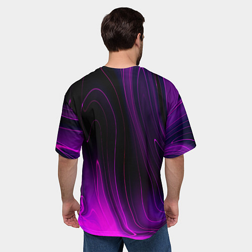 Мужская футболка оверсайз Nickelback violet plasma / 3D-принт – фото 4