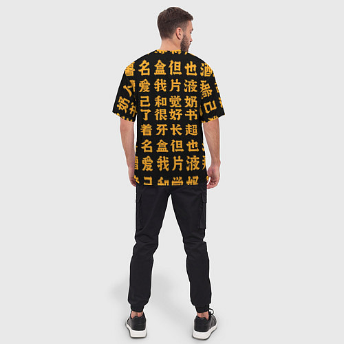 Мужская футболка оверсайз Камисато Аяка - Геншин Импакт / 3D-принт – фото 4