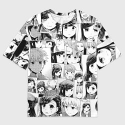 Футболка оверсайз мужская Власть книжного червя паттерн, цвет: 3D-принт