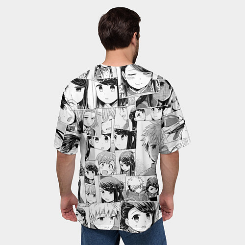 Мужская футболка оверсайз Власть книжного червя паттерн / 3D-принт – фото 4