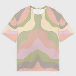 Мужская футболка оверсайз Абстрактный цветной узор abstract