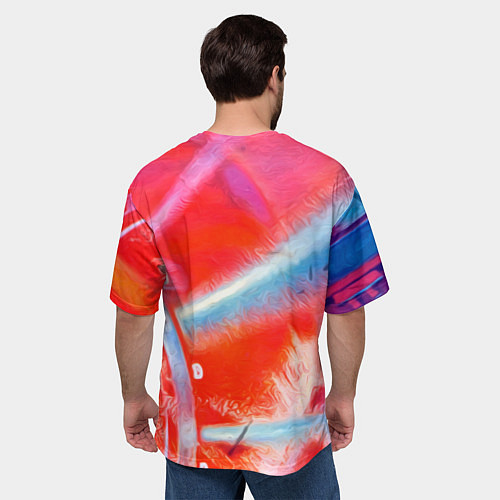 Мужская футболка оверсайз Механизм в цвете / 3D-принт – фото 4