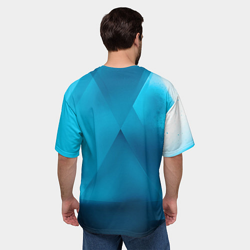 Мужская футболка оверсайз Geely - абстракция / 3D-принт – фото 4