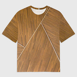 Футболка оверсайз мужская Деревянная броня, цвет: 3D-принт