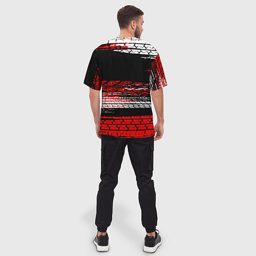 Мужская футболка оверсайз Grid legends - гонки / 3D-принт – фото 4