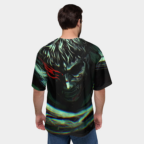 Мужская футболка оверсайз Берсерк Гатс В Плаще / 3D-принт – фото 4