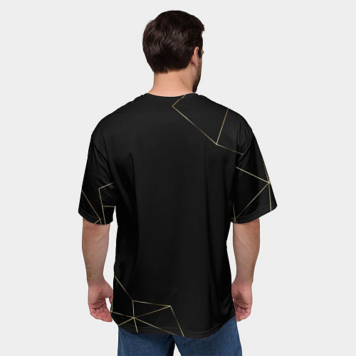 Мужская футболка оверсайз Лого Aston Villa и надпись legendary football club / 3D-принт – фото 4