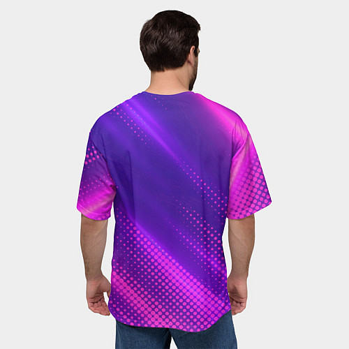 Мужская футболка оверсайз Lazio legendary sport grunge / 3D-принт – фото 4