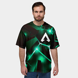 Футболка оверсайз мужская Apex Legends разлом плит, цвет: 3D-принт — фото 2