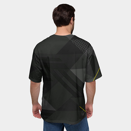 Мужская футболка оверсайз Porsche - logo / 3D-принт – фото 4