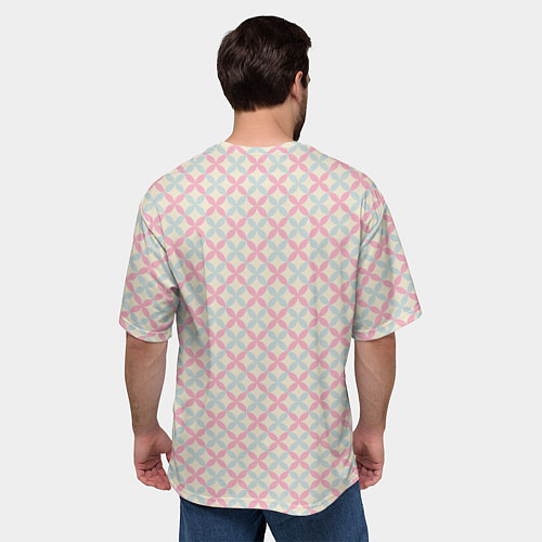 Мужская футболка оверсайз Бодрое утро - свинка пьет кофе / 3D-принт – фото 4