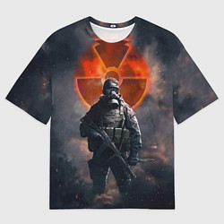 Футболка оверсайз мужская STALKER Боец Долга, цвет: 3D-принт