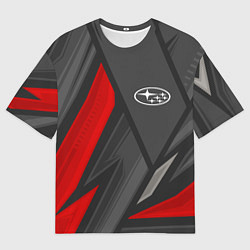 Футболка оверсайз мужская Subaru sports racing, цвет: 3D-принт
