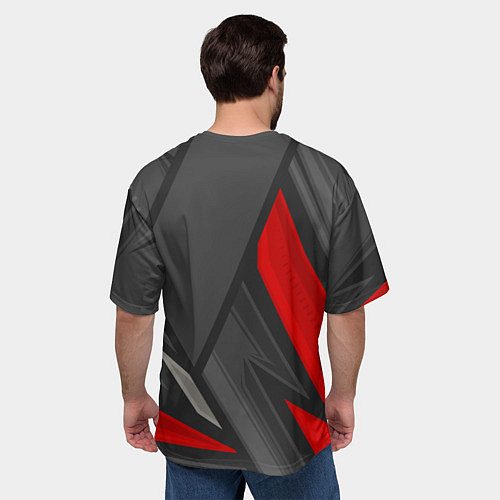 Мужская футболка оверсайз Subaru sports racing / 3D-принт – фото 4