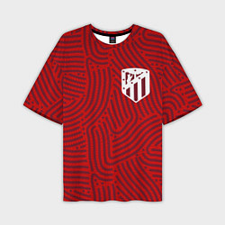Мужская футболка оверсайз Atletico Madrid отпечатки