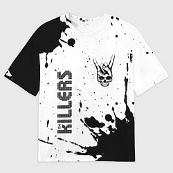 Футболка оверсайз мужская The Killers и рок символ на светлом фоне, цвет: 3D-принт