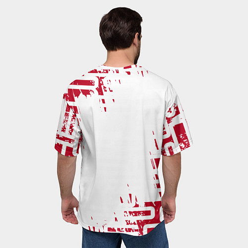 Мужская футболка оверсайз Porsche - паттерн / 3D-принт – фото 4