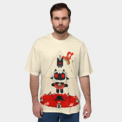 Футболка оверсайз мужская Культ ягненка агнец, цвет: 3D-принт — фото 2