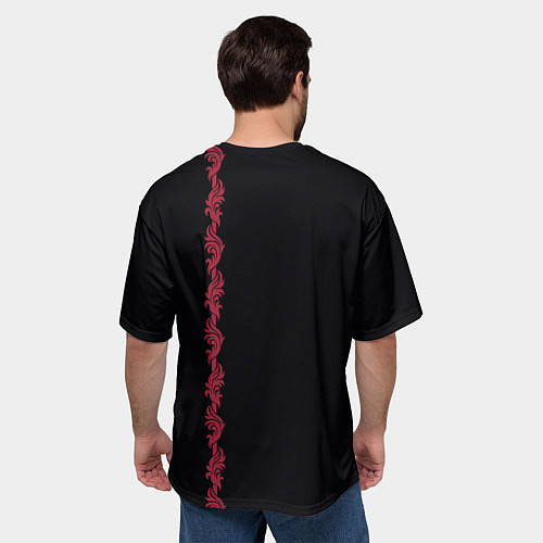 Мужская футболка оверсайз Дом Дракона Герб Таргариенов с орнаментов / 3D-принт – фото 4