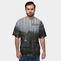 Футболка оверсайз мужская STALKER Сход Возле РЛС Дуга, цвет: 3D-принт — фото 2