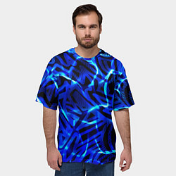 Футболка оверсайз мужская Удар неоновой молнии, цвет: 3D-принт — фото 2